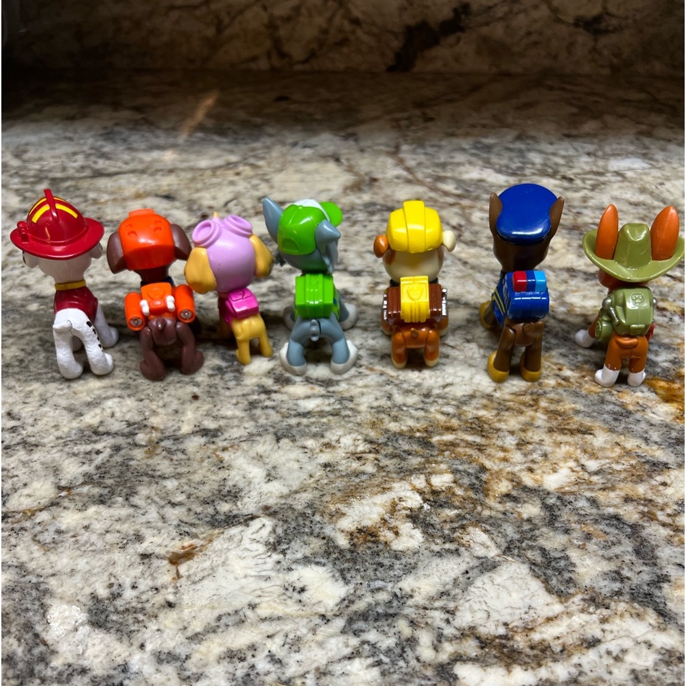 Paw Patrol figures 7 members of the team.